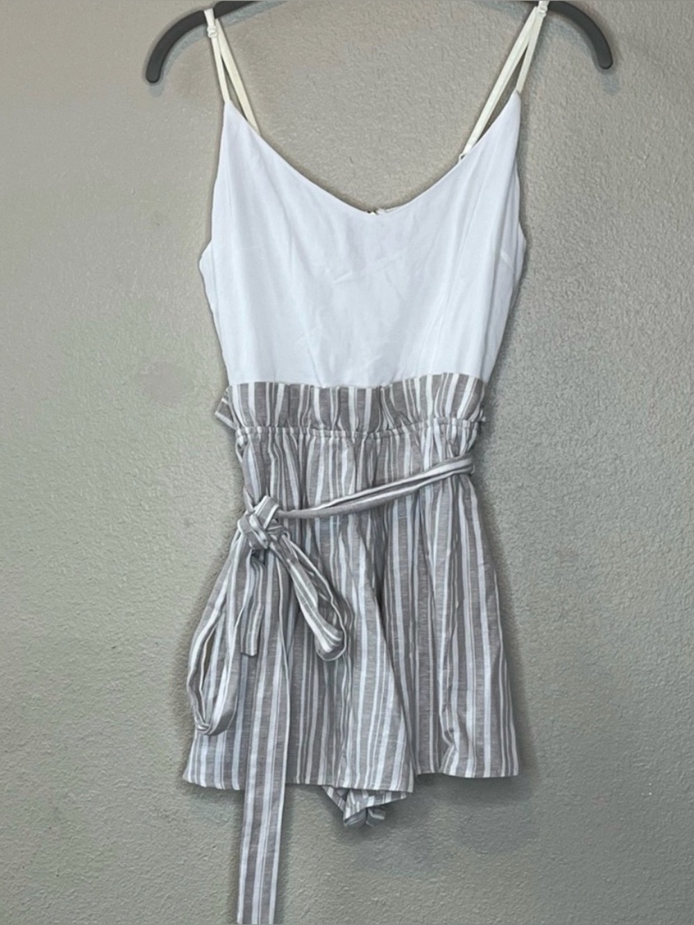 Altar'd State Cream and White Romper